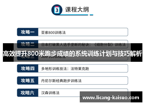 高效提升800米跑步成绩的系统训练计划与技巧解析